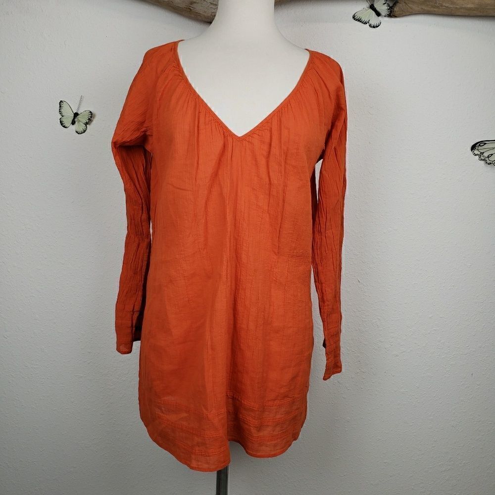 Eddie bauer orange cotton tunic